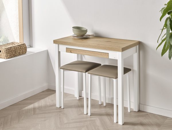 Mesa de cocina con apertura de encimera giratoria - Modelo Lua libro - Imagen 2