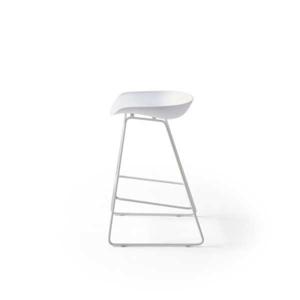 Taburete de cocina en blanco o negro con asientos de polipropileno - Modelo Cibran - Imagen 2