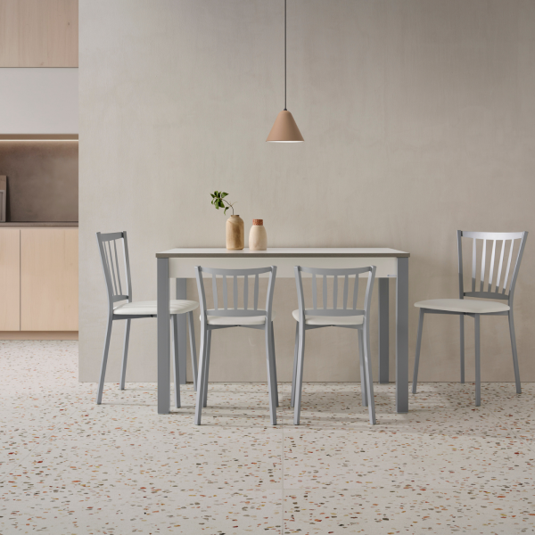 Taburete de cocina bajo con respaldo - Modelo Xoana - Imagen 2