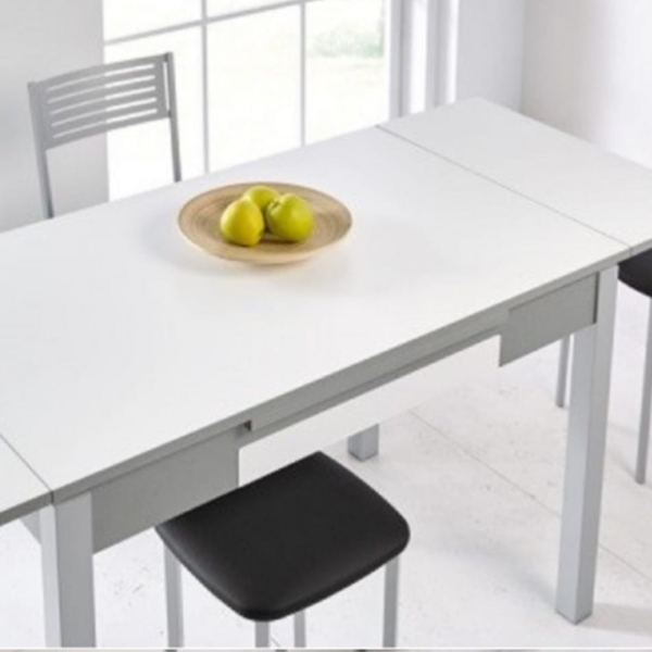 Conjunto mesa extensible, sillas y taburetes aluminio - Conjunto Ribeira - Imagen 2
