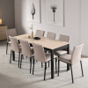 Silla de cocina o comedor apilable, asiento y respaldo tapizado - Modelo Anceis - Imagen 4